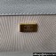 Chanel Grained Shiny Calfskin BOY Flap Bag with Handle A94804 Gray 2023