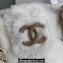 Chanel Shearling and Crystal Bucket Bag AS2257 White 2023