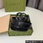 Gucci Width 4cm GG Marmont Matelassé wide belt 400593 Black