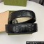 Gucci Width 4cm GG Marmont Matelassé wide belt 400593 Black