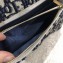 Dior Oblique Jacquard Canvas Large Saddle Wallet on Chain Clutch Bag Blue 2018