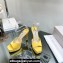 Jimmy Choo Platform 125 Saeda Sandals Satin Yellow with Crystal Embellishment 2024