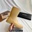 Cheap Sale Chanel CC Logo Rubber Rain Ankle Boots Beige
