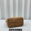 Miu Miu IVY Shearling Small Tote bag 5BG276 Brown