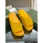 Gucci Women/Men platform perforated GG Rubber slide sandals Yellow 2024