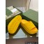 Gucci Women/Men platform perforated GG Rubber slide sandals Yellow 2024