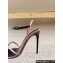 Saint Laurent Heel 10cm clara sandals in crepe satin 742236 Pink 2024