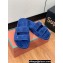 Loro Piana Waikiki Suede Double-Grip Men's Slide Sandals Dark Blue 2024