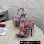 Dolce & Gabbana Heel 10.5cm Karung sandals Purple with chain and charm 2024