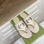 Gucci Women's Interlocking G cut-out thong slide sandals 782411 White 2024