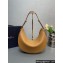 Prada Large leather shoulder bag 1BC212 Brown 2024