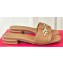 Valentino The Bold Edition Vlogo Calfskin Slide Sandals 20mm Brown 2024