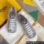 Fendi Domino Women/Men FF canvas fabric low-tops Sneakers Gray 2024