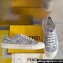 Fendi Domino Women/Men FF canvas fabric low-tops Sneakers Gray 2024