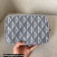 Dior Gray CD Diamond Canvas Messenger Pouch Bag 2022