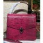 Bvlgari Serpenti Forever Top Handle Bag in Lizard Embossed Leather Pink
