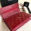 Chanel Patent Leather Classic Quilted WOC Bag Red/Gold 