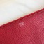 Fendi BAG BUGS Togo Leather Clutch Red