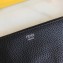 Fendi BAG BUGS Togo Leather Clutch Black