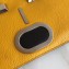 Fendi BAG BUGS Togo Calfskin Leather Clutch Yellow