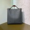 Fendi Roman Leather Peekaboo X-Lite Fit Tote Bag Gray 2019