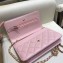 Chanel Lambskin Leather Quilting Wallet On Chain WOC Bag Pink