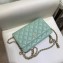 Chanel Lambskin Leather Quilting Wallet On Chain WOC Bag Light Green