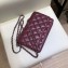 Chanel Lambskin Leather Quilting Wallet On Chain WOC Bag Fuchsia/Silver