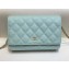 Chanel Caviar Leather Quilting Wallet On Chain WOC Bag Light Green