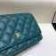 Chanel Caviar Leather Quilting Wallet On Chain WOC Bag Royal Blue