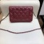 Chanel Caviar Leather Quilting Wallet On Chain WOC Bag Fuchsia/Silver