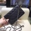 Chanel Caviar Leather Quilting Wallet On Chain WOC Bag Black/Silver