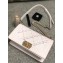 Chanel Thread Embroidered Boy Medium Flap Bag White 2018