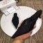 Balenciaga Heel 4cm Knife Draped Stretch Jersey Satin Mules Black 2019