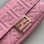 Fendi All-Over FF Motif Leather Medium Baguette Bag Pink 2019