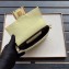 Fendi All-Over FF Motif Leather Mini Baguette Bag Pale Yellow 2019