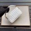 Fendi All-Over FF Motif Leather Mini Baguette Bag White 2019