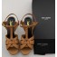 Saint Laurent Tribute Sandals In Smooth Leather Khaki