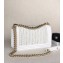 Chanel Embroidered Boy Medium Flap Bag White 2019