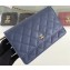 Chanel Caviar Leather Wallet On Chain WOC Bag A33814 Blue 2019