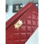 Chanel Caviar Leather Boy Pouch Clutch Bag A84478 Red