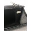 Chanel Grained Leather Boy Wallet On Chain WOC Bag A80287 Black/Silver