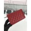 Chanel Grained Leather Boy Wallet On Chain WOC Bag A80287 Red/Silver