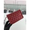 Chanel Grained Leather Boy Wallet On Chain WOC Bag A80287 Red/Gold
