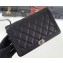 Chanel Caviar Leather Boy Wallet On Chain WOC Bag A80387 Black/Silver