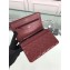 Chanel Grained Leather Boy Wallet On Chain WOC Bag A80287 Burgundy/Silver