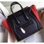 Celine Micro Luggage Bag in Original Black/Drummed Navy Blue/Crinkled Red