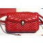Bvlgari Serpenti Forever Belt Bag in Quilted Chevron Leather Red 2019