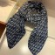 Dior Oblique Cashmere Scarf 140x140cm Blue 2019