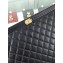 Chanel Boy Pouch Clutch Large Bag A84407 Caviar Leather Black/Gold